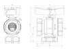 Rutulinis ventilis BFV 1" (su purvarinkiu ir magnetu)